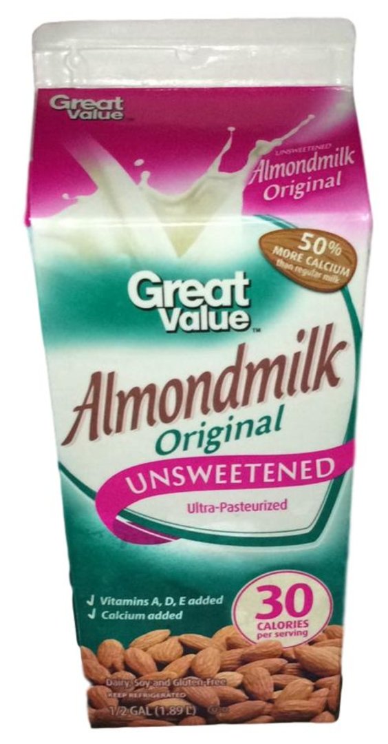 Great value unsweetened almond Milk, Original (078742052328)